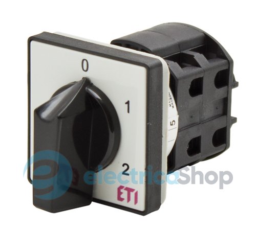 Переключатель многопозиционный "0-1-2" 1p, 80А, IP40, ETI 4773038 CS 63 10 U ES, серо-черный