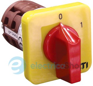 Вимикач "0-1" 3p, 100А, IP40, ETI 4773087 CS 63 53 U, жовто-червоний