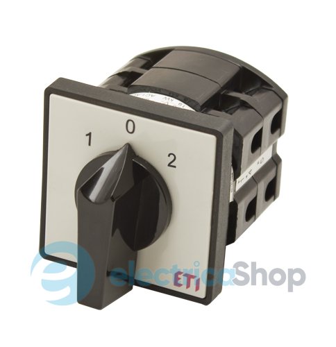Переключатель "1-0-2" 1p, 80А, IP40, ETI 4773109 CS 32 135 U, серо-черный