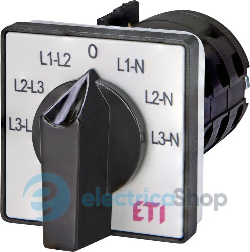 Переключатель "1-0-2" 2p, 25А, IP40, ETI 4773113 CS 80 135 U, серо-черный