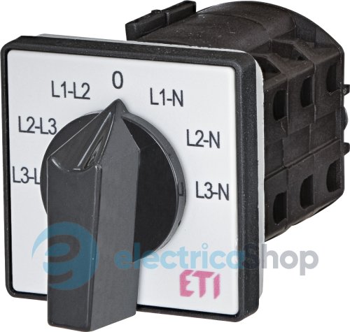 Переключатель "1-0-2" 2p, 63А, IP40, ETI 4773116 CS 25 66 U, серо-черный