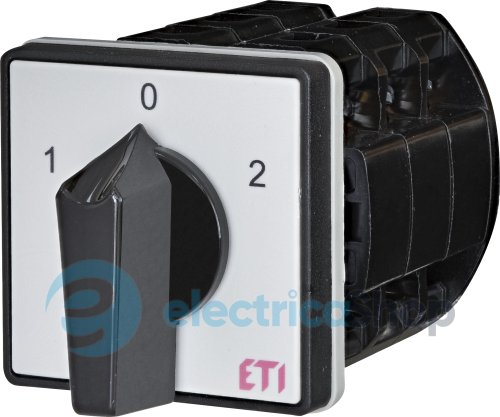 Перемикач "1-0-2" 3p, 32А, IP40, ETI 4773122 CS 25 98 U, сіро-чорний
