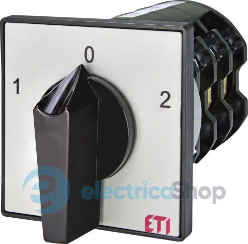 Перемикач "1-0-2" 3p, 100А, IP40, ETI 4773126 CS 25 97 U, сіро-чорний