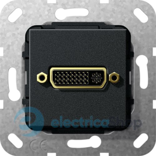 DVI (24+5) перехідник Gira 564410, чорний матовий