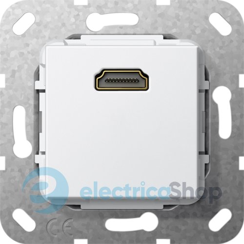 HDMI 1-гн перехідник Gira 566903, білий глянцевий