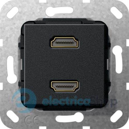 HDMI 2-гн разветвительный кабель Gira 567210, черный матовый