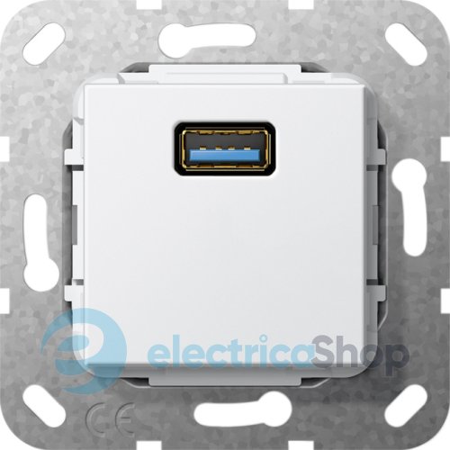 USB 30 A перехідник Gira 568203, білий глянцевий
