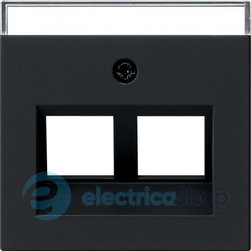 Накладка 30° для Modular Jack 2-м с надисом System 55 Gira 2640005, черный матовый
