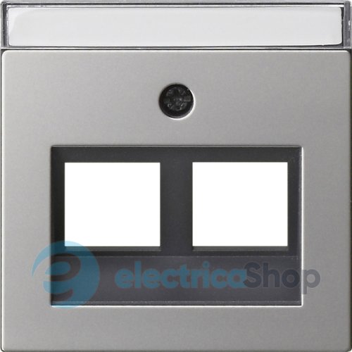 Накладка 30° для Modular Jack 2-м с надисом System 55 Gira 2640600, нержавеющая сталь