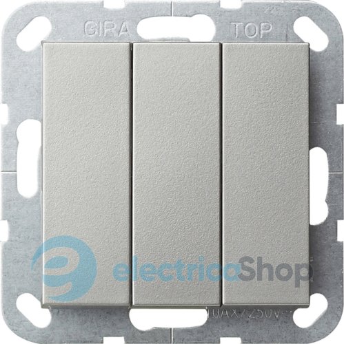 Выключатель / переключатель 3-кл. (BS) System 55 Gira 2832600, сталь