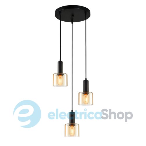 Подвесной светильник Italux Santia PND-65342-3A-BK+AMB