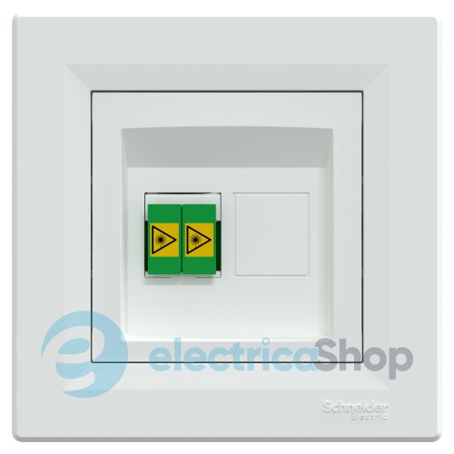 Розетка волоконно-оптическая дуплекс, Asfora Schneider Electric EPH4600121, белая