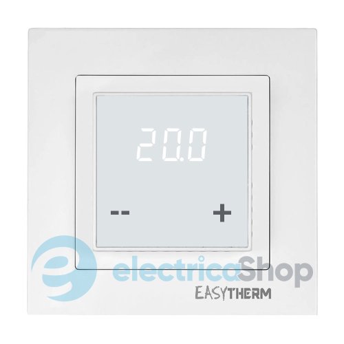 Терморегулятор для теплого пола +5..+40° 16А/3200Вт IP21.Easytherm ET-30, белый