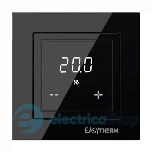 Терморегулятор для теплого пола +5..+40° 16А/3200Вт IP21.Easytherm ET-35, черный