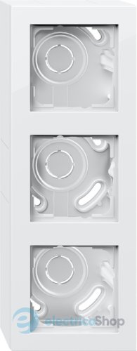 Коробка 3-гн для поверхностного монтажа Е2 Gira 106329, глянцевый белый.