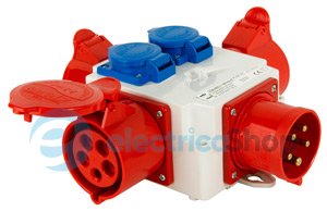 Монтажный набор-разветвитель 32A, 3P+N+Z, 400V/2x32A, 3P+N+Z, 400V, 1x16A, 3P+N+Z, 400V, 2x16A, 2P+Z, 250V, 406-016 TAREL