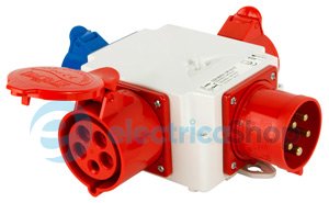 Монтажный набор-разветвитель 32A, 3P+N+Z, 400V/1x32A, 3P+N+Z, 400V, 1x16A, 3P+N+Z, 400V, 1x16A, 2P+Z, 250V, 409-016 TAREL