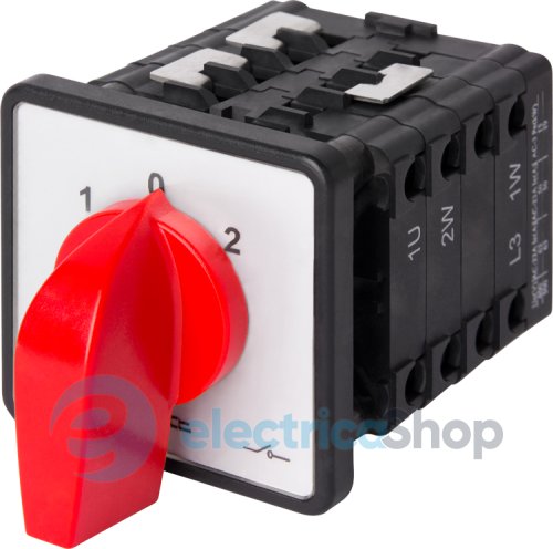 Пакетный переключатель LK63/4.322-SP/45 щитовой, на DIN-рейке, 0-1-2, 63А 8827-200 E.NEXT