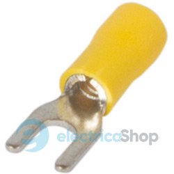 Изолированный вилочный наконечник e.terminal.stand.sv.3,5.4.yellow 2.5-4 кв.мм, желтый, 100шт s2036030 E.NEXT