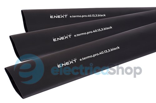 Термоусадочная трубка с клеевым слоем e.termo.pro.40.13,3.black, 40/13,3, 1м, черная p092051 E.NEXT