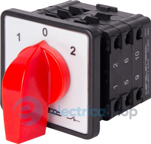 Пакетний перемикач LK63/3.323-ZP/45 щитовий, з передньою панеллю, 3p, 1-0-2, 63А 8831-200 E.NEXT