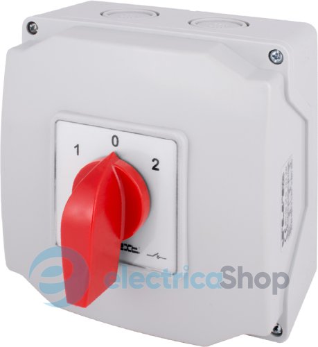 Пакетний перемикач LK40/3.323-ОВ/45 в корпусі, 3p, 1-0-2, 40А, IP44 8634-200 E.NEXT