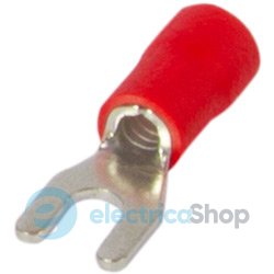 Изолированный вилочный наконечник e.terminal.stand.sv.5,5.8.red 4-6 кв.мм, красный, 100шт s2036050 E.NEXT