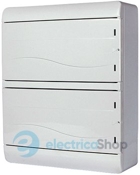 Корпус пластиковый, навесной (NT) 26-модульный, двухрядный, IP 55, с непрозрачной дверцей 6664-226непр E.NEXT