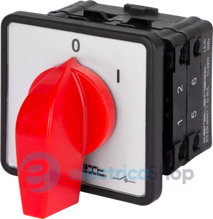 Пакетний перемикач LK40/2.211-ZP/45 щитовий, з передньою панеллю, 3p, 0-1, 40А 8611-200 E.NEXT