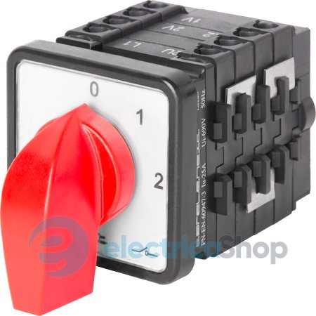 Пакетный переключатель LK25/4.322-ZP/45 щитовой, с передней панелью, 0-1-2, 25А 8421-200 E.NEXT