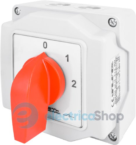 Пакетный переключатель LK16/4.322-ОВ/45 в корпусе, 0-1-2, 16А, IP44 8324-200 E.NEXT