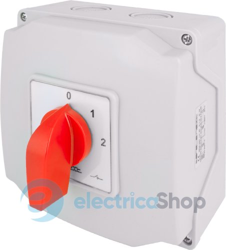 Пакетний перемикач LK63/4.322-ОВ/45 в корпусі, 0-1-2, 63А, IP44 8824-200 E.NEXT