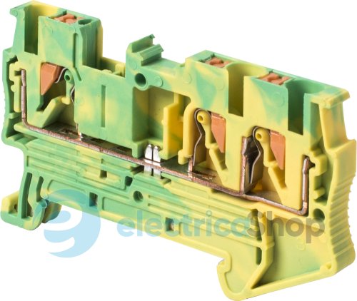 Набірна клемна колодка заземлення на DIN-рейку e.tc.z.din.spring.2,5.1-2, 3контакти s070017 E.NEXT