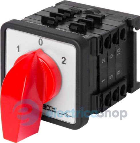 Пакетный переключатель LK25/3.323-SP/45 щитовой, на DIN-рейку, 3p, 1-0-2, 25А 8437-200 E.NEXT