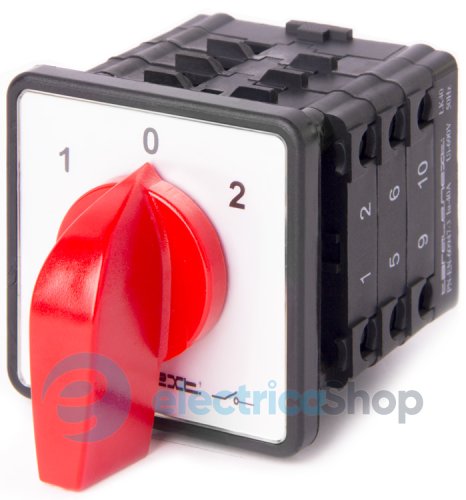 Пакетный переключатель LK40/3.323-SP/45 щитовой, на DIN-рейку, 3p, 1-0-2, 40А 8637-200 E.NEXT