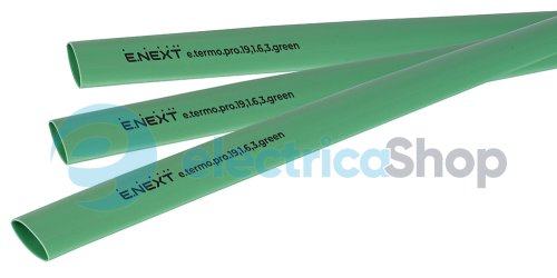 Термоусадочная трубка с клеевым слоем e.termo.pro.19,1.6,3.green, 19,1/6,3, 1м, зеленая p092045 E.NEXT