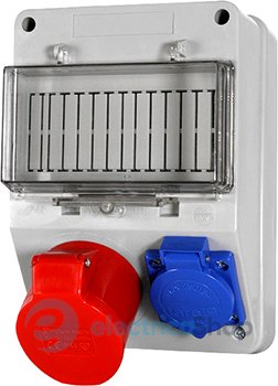 Монтажный набор, 32A, 3Р+N+Z, 220/400V, 16A, 2P+Z, 250V, клеммная колодка 5х6кв.мм 6265-130 TAREL