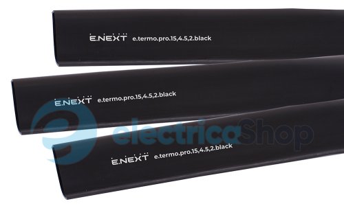 Термоусадочная трубка с клеевым слоем e.termo.pro.15,4.5,2.black, 15,4/5,2, 1м, черная p092042 E.NEXT