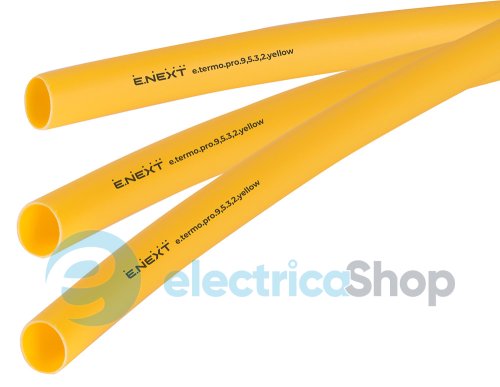 Термоусадочная трубка с клеевым слоем e.termo.pro.9,5.3,2.yellow, 9,5/3,2, 1м, желтая p092026 E.NEXT