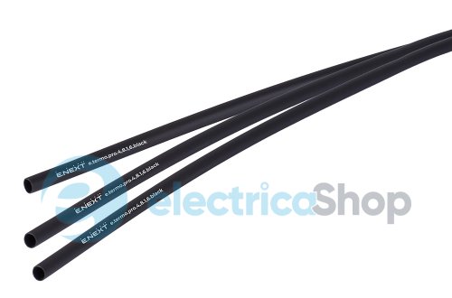 Термоусадочная трубка с клеевым слоем e.termo.pro.4,8.1,6.black, 4,8/1,6, 1м, черная p092012 E.NEXT