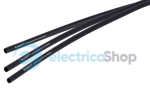 Термоусадочная трубка с клеевым слоем e.termo.pro.6,4.2,2.black, 6,4/2,2, 1м, черная p092018 E.NEXT