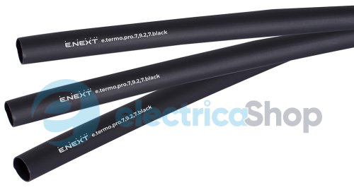 Термоусадочная трубка с клеевым слоем e.termo.pro.7,9.2,7.black, 7,9/2,7, 1м, черная p092024 E.NEXT
