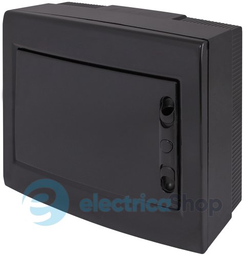 Корпус пластиковый на 12 модулей e.plbox.pro.n.12b.black навесной, черный с непрозрачной дверцей IP40 CP32912B E.NEXT