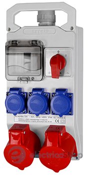 Монтажный набор, окно 4-мод. выкл. 0-1, 16A, 5п., 3x16A, 3p, 250V, 332 TAREL