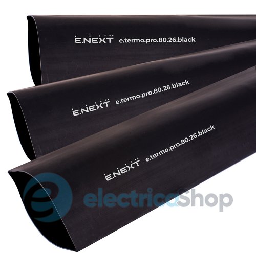 Термоусадочная трубка с клеевым слоем e.termo.pro.80.26.black, 80/26, 1м, черная p092055 E.NEXT