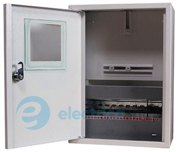Корпус e.mbox.stand.n.f1.12.z металлический, под 1-ф. счетчик, 12 мод., навесной, с замком s0100007 E.NEXT