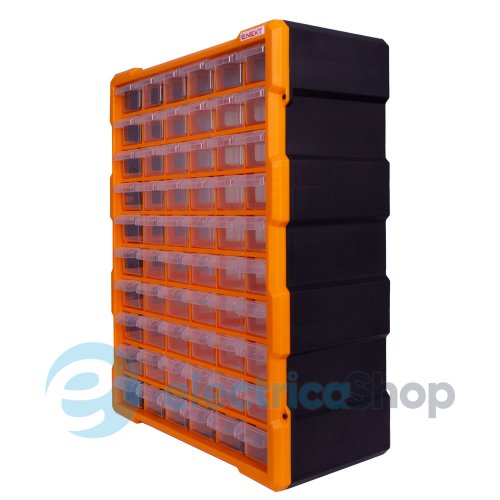 Органайзер пластиковый, e.toolbox.pro.22, 24" 60-секционный 381х157х475мм t011022 E.NEXT