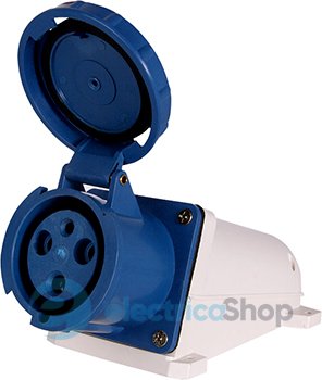 Силовая розетка стационарная e.socket.pro.3.63, 3п., 230V, IP67, 63A, (133) p012003 E.NEXT