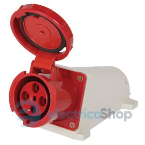 Силовая розетка стационарная e.socket.pro.4.63, 4п., 380V, IP67, 63A, (134) p012006 E.NEXT