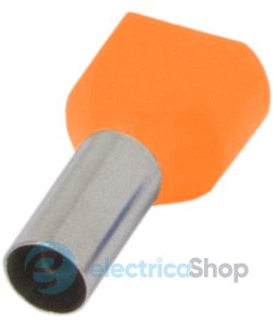 Изолированный наконечник e.terminal.stand.te.2.0.75.orange (TE7508 orange) 2x0,75 кв.мм, оранжевый, 100шт s4037001 E.NEXT
